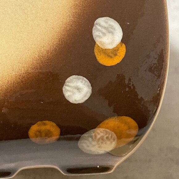 Vintage MCM Beauce Pottery Astral Philippe Lambert 8.5" Covered Canister Canada - Picture 5 of 12